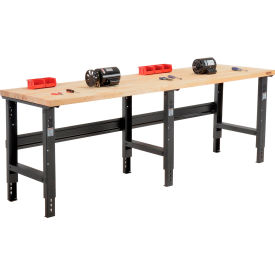 Global Industrial&#153; Extra Long Workbench 96 x 30"" Adjustable Height Maple Square Edge