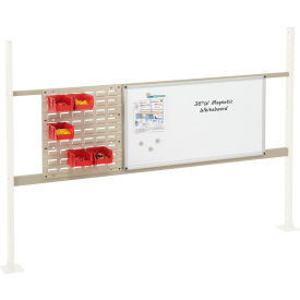 Global Industrial&#153; 18"" Louver & 36"" Whiteboard Panel Kit 72""W Tan