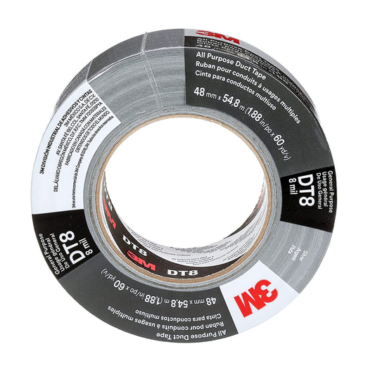 3M DT8 Industrial Strength Multi-Use Duct Tape Silver Thickness – Professional Grade Adhesive Pack of 1