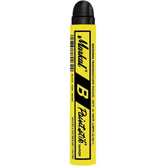Markal  80223 Paintstik Rough Surfaces Solid Paint High Visibility Florescent Marker Black Pack of 12