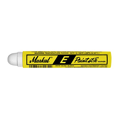 Markal 88620 Paintstik Rough Surfaces Solid Paint High Visibility Florescent Marker White Pack of 12