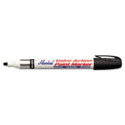 Markal 96803 Valve Action Marker Medium Paint Faster Black Pack of 1