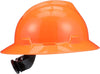 MSA V-Gard 454-10021292 Full-Brim Hard Orange Hat with Suspension Polyethylene Shell Superior Impact Protection Pack of 1