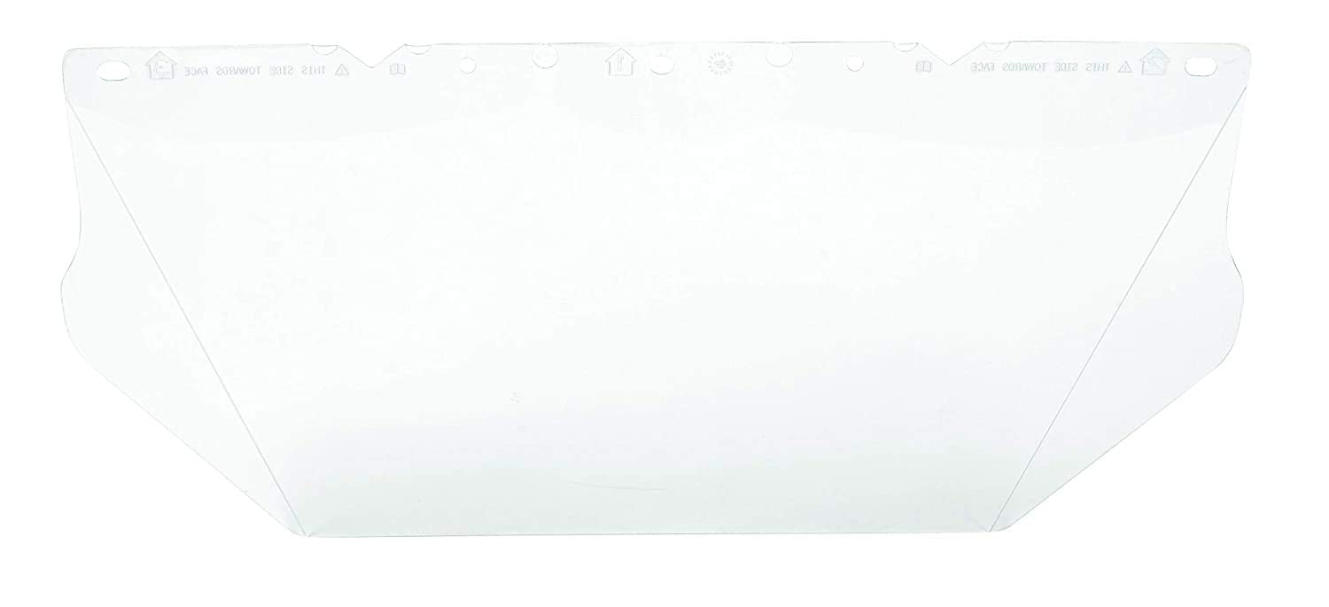MSA 10115837 V-Gard Visor General Purpose Polycarbonate Clear Tint, Contoured 0.04"UV-Protected Hard Hat Accessory Pack of 1
