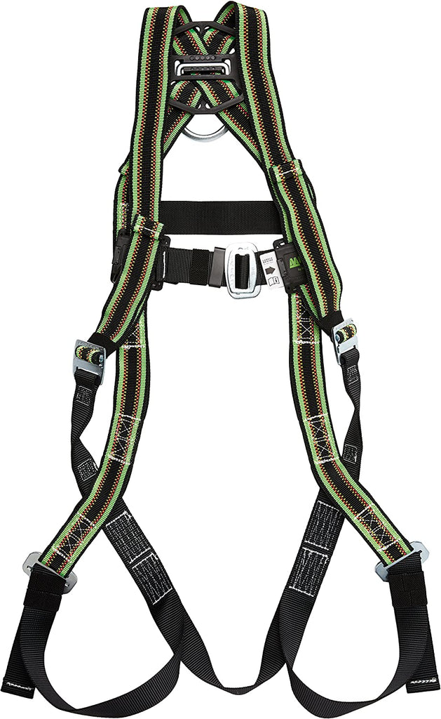 Honeywell Safety Products by 493-E650/UGN DuraFlex 650 Series Full-Body Stretchable Harness with Mating Buckle Legs Straps, Universal, Green