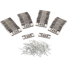 Global Industrial&#153; Locker Number Plate Kit Numbered 1300-1499 200/Pack