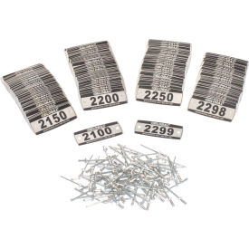 Global Industrial&#153; Locker Number Plate Kit Numbered 2100-2299 200/Pack