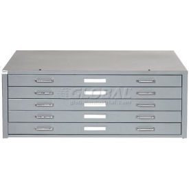 Interion® 5 Drawer Blueprint Flat File Cabinet 46-3/4W Gray