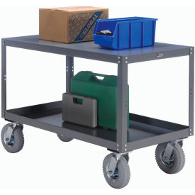 Global Industrial&#153; Mobile Steel Work Table 72 x 36 x 33-1/2"" 2 Shelves