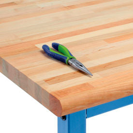 Global Industrial&#153; Workbench Top Maple Butcher Block Safety Edge 72""Wx30""Dx1-3/4"" Thick