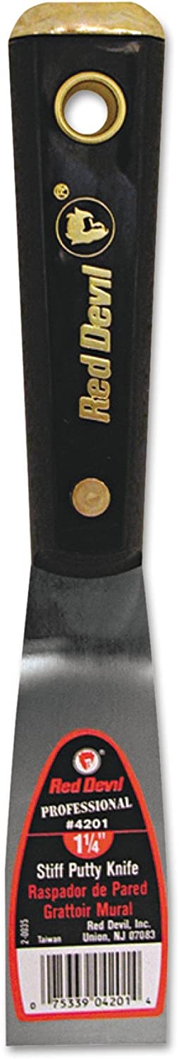 Red Devil Professional Stiff Putty Knife - Reliable and Versatile for Smooth Surfaces