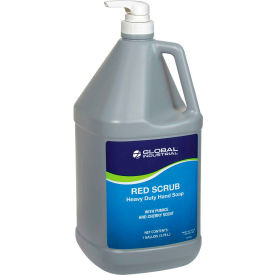 Global Industrial&#153; Red Scrub Heavy Duty Hand Cleaner Cherry Scent Gallon Pump Bottle - 4/Case
