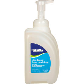Global Industrial&#153; Ultra Green Foam Hand Soap Pump Bottle Fragrance Free 32 oz. Bottle-8/Case