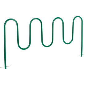 Global Industrial&#153; Wave Bike Rack 9-Bike Capacity Below Ground Mount Green