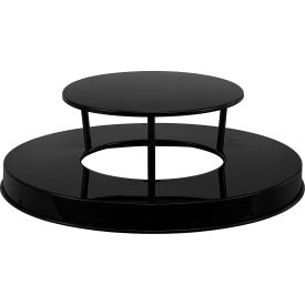 Steel Rain Bonnet Lid for Global Industrial&#153; 36 Gallon Slatted Trash Can Black