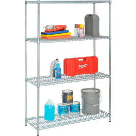 Nexel® 4 Shelf Zinc Chromate Wire Shelving-In-A-Box 48