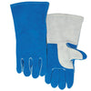 Best Welds Quality Welding Gloves, Split Cowhide, Large, Blue Pack of 1