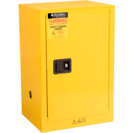Global Industrial&#153; Flammable Cabinet Manual Close Single Door 12 Gallon 23""Wx18""Dx35""H