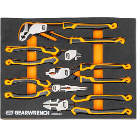 Gearwrench&#174; 5 Piece Pitbull Cushion Grip Plier Modular Set In Foam Storage Tray