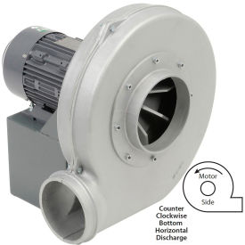 Global Industrial&#153; Aluminum TEFC Blower 3/4 HP 3 Phase CCW Bottom Horiz. 480 CFM