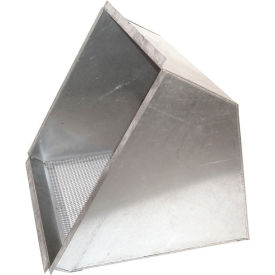 Global Industrial™ Inlet Weatherhood With Birdscreen for 16