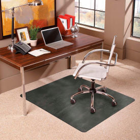 ES Robbins&#174; Trendsetter Chair Mat for Medium Pile Carpet - 36"" x 48"" - Pewter