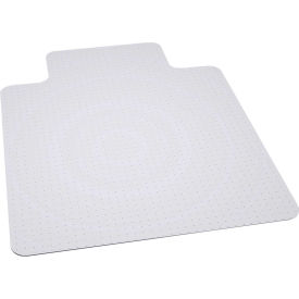 Interion&#174; Office Chair Mat for Carpet - 45""W x 53""L w/25"" x 12"" Lip - Straight Edge- Ind. Pkg