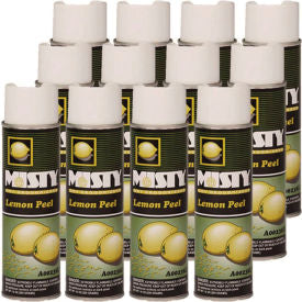 Misty Handheld Air Sanitizer/Deodorizer Lemon Peel 10 Oz. Aerosol 12/Case - AEPA23820LP