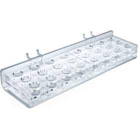 Global Approved 225535 24-Slot Masc. & Cosmetic Tray Pgbrd/Slat-W 12"" x 1.875"" Acrylic - Pkg Qty 2