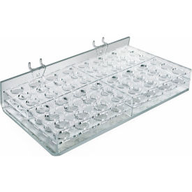 Global Approved 225582 48-Slot Mascara & Cosmetic Tray Pgbrd/Slatwall 12"" x 2"" Acrylic - Pkg Qty 2