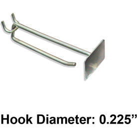 Global Approved 700014 4"" Metal Scan Hook Galvanized Metal Finish - Pkg Qty 50