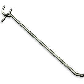 Global Approved 700860 5-Station Waterfall Faceout Hook For Pgbrd/Slatwall-15"" L-Chrome- Pkg Qty 10