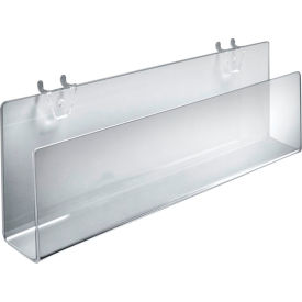 Global Approved 556098 Acrylic Greeting Card Holder For Pgbrd/Slatwall 13.5"" x 5"" Clear - Pkg Qty 2