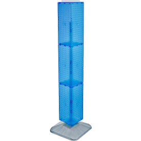 Global Approved 703389-BLU 4-Sided Interlocking Pegboard Display 8"" x 60"" Blue Opaque 1 Piece