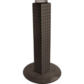 Global Approved 700222-BLK 24"" Pegboard Revolving Countertop Display 4-Sided Black Solid 1 Piece