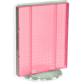 Global Approved 700500-PNK Pegboard Countertop Display 16"" x 20"" Pink Opaque 1 Piece