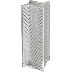 Global Approved 700444-WHT Pinwheel Pegboard Display W/RB 13.5""W x 44""H WH 1 Pc