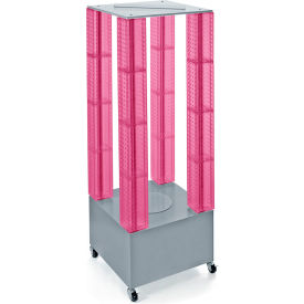 Global Approved 700228-PNK Multi-Tower Pegboard Floor Display 20""W x 64""H x 20""D PK 1 Pc
