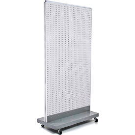 Global Approved 700732-WHT Pegboard Floor Display 32""W x 60""H WH 1 Pc