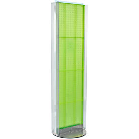 Global Approved 700256-GRE Pegboard Floor Stand W/5"" C Channel Sliding 16""W x 60""H GN 1 Pc