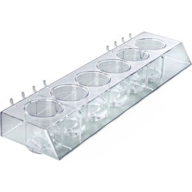 Global Approved 225577 6 Cup Display  15.75""W x 4""H x 2.5""D CLR - Pkg Qty 2