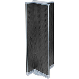 Global Approved 700420-BLK Pinwheel Pegboard Display 16""W x 60""H BK 1 Pc