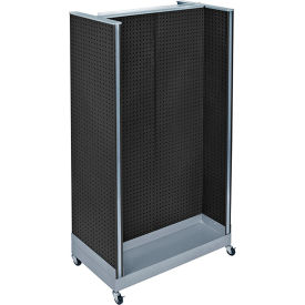 Global Approved 700432-BLK H-Shaped Pegboard Display 32""W x 60""H BK 1 Pc