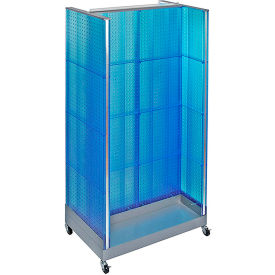 Global Approved 700432-BLU H-Shaped Pegboard Display 32""W x 60""H BL 1 Pc