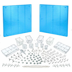 Global Approved 900988-BLU Pegboard Organizer Kit Blue 48""W x 7/8""D x 24""H