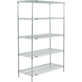 Nexel&#174; 5 Shelf Poly-Z-Brite&#174; Wire Shelving Unit Starter 30""W x 21""D x 63""H