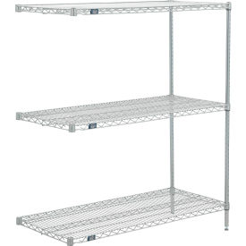 Nexel&#174; 3 Shelf Poly-Z-Brite&#174; Wire Shelving Unit Add On 42""W x 18""D x 54""H