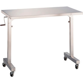Blickman Stainless Steel Mobile Instrument Table 34 x 36"" Adjustable Height