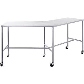 Blickman Stainless Steel Mobile Angular Instrument Table 72 x 18""