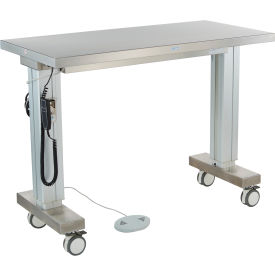 Blickman Stainless Steel Mobile Instrument Table 50-1/2 x 24"" Motorized Adjustable Height